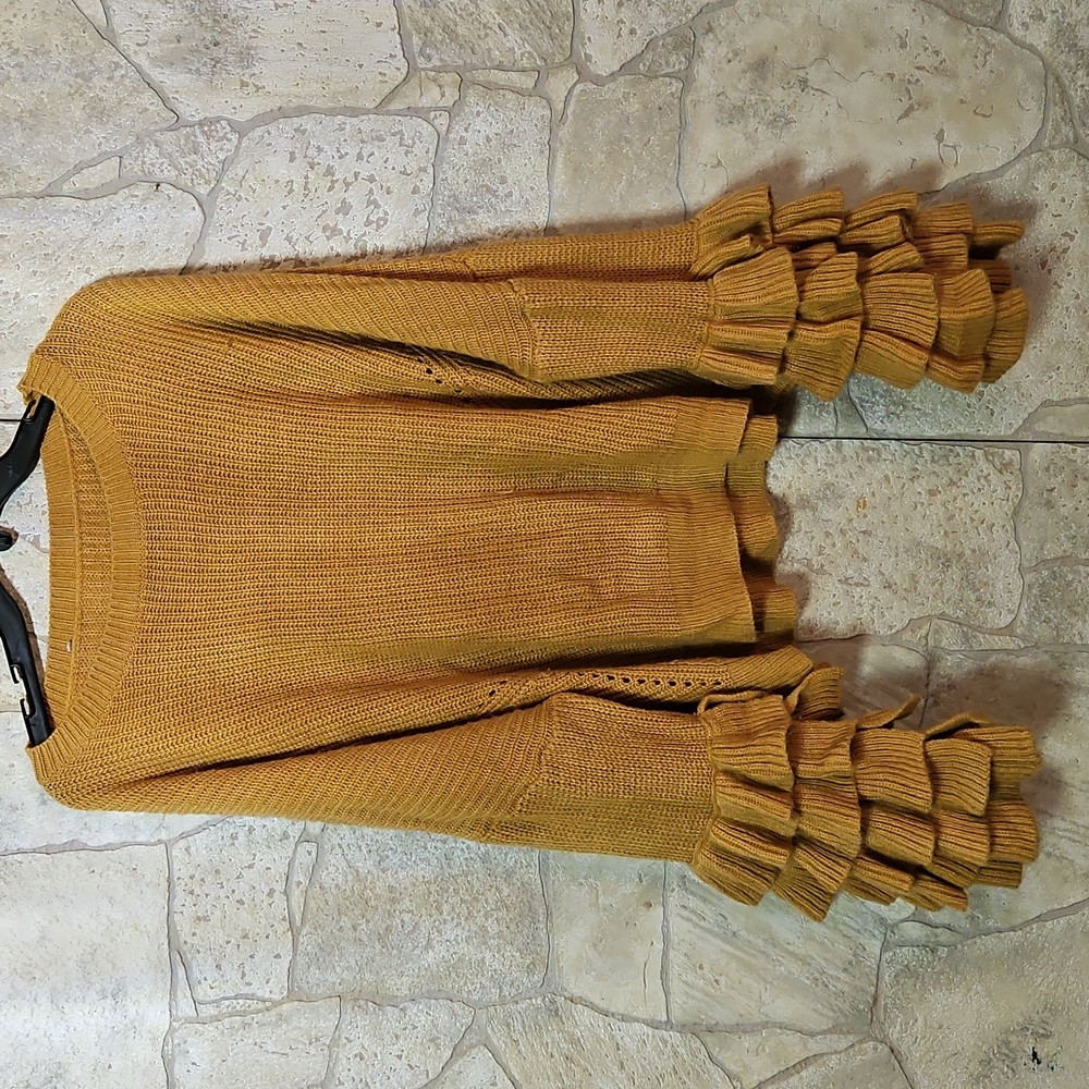 Ruffle Sleeve Sweater